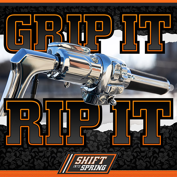 Harley Davidson Grip it and rip it social post
