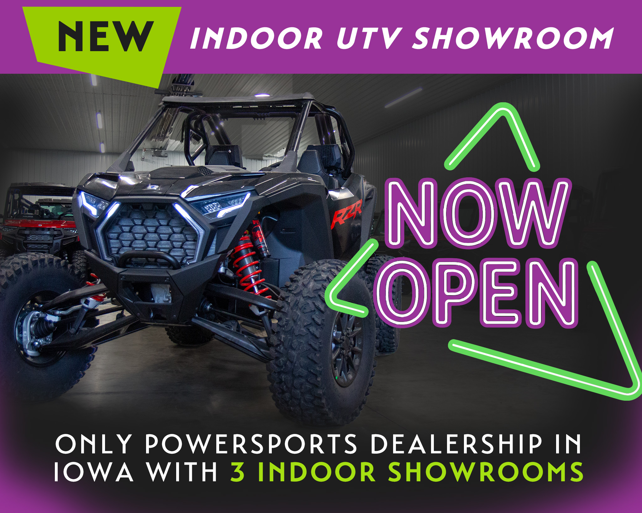 indoor UTV showroom